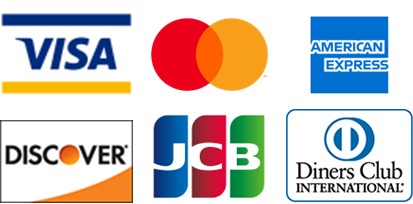Credit Card (VISA. Mastercard, American Express, Discover, JCB, Diners Club)
