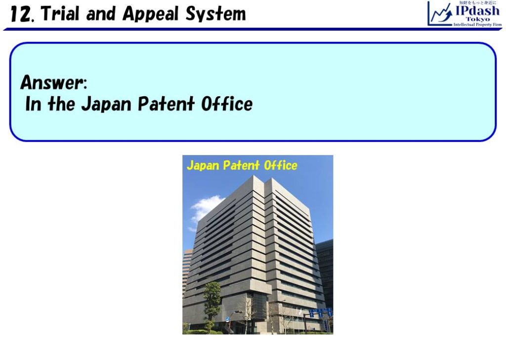 Answer: In the Japan Patent Office.